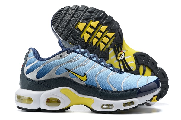 Men's Hot sale Running weapon Air Max TN Shoes Grey/Blue 0192